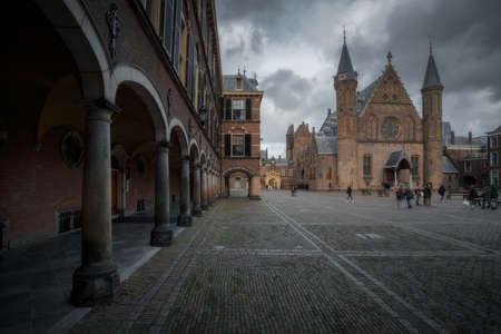 The Hague, Netherlands - March 8, 2020: Den Haag city old town, Netherlands (Holland)のeditorial素材