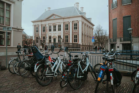 The Hague, Netherlands - March 8, 2020: Den Haag city old town, Netherlands (Holland)のeditorial素材