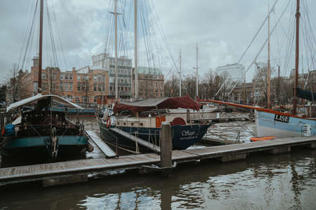 Rotterdam, Netherlands - March 9, 2020: Rotterdam city in the daytimeのeditorial素材