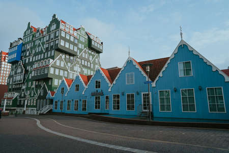 Zaandam, Netherlands - March 6, 2020: Inntel Hotels in Russische Buurt - Russian neighbourhood in Zaandam city. Netherlands (Holland)のeditorial素材