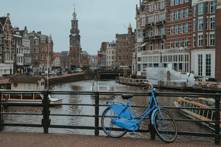 Amsterdam, Netherlands - March 5, 2020: Canals in Amsterdam city center old townのeditorial素材