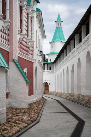 Istra New Jerusalem Monastery in Moscow Oblast, Russia. Orthodox cathedral fortressのeditorial素材