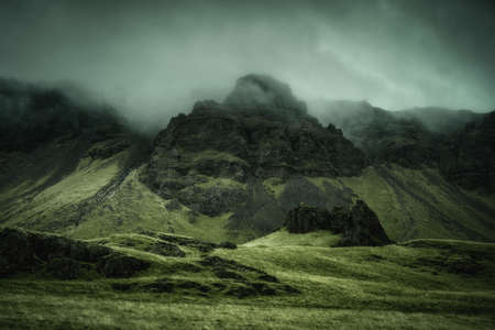 Iceland beautiful nature dramatic landscape. Color tonedの写真素材