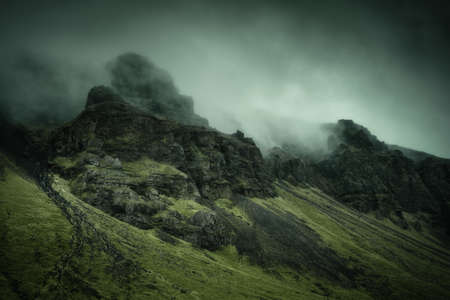Iceland beautiful nature dramatic landscape. Color tonedの写真素材