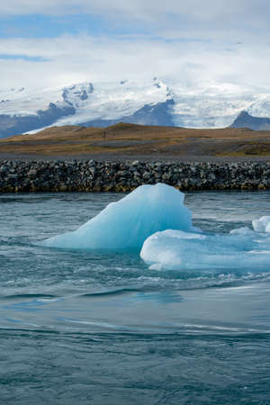 Jokulsarlon Glacier Lagoon in East Iceland. Iceberg on the waterの写真素材