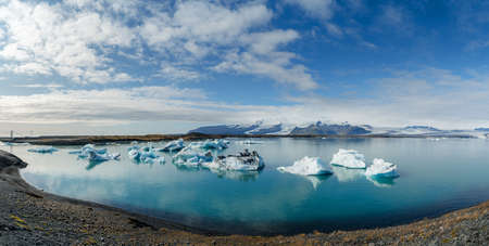 Jokulsarlon Glacier Lagoon in East Iceland. Iceberg on the waterの写真素材