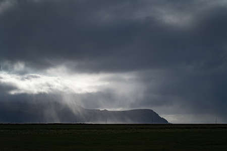 West Fjords or The Westfjords is region in north Iceland. Dramatic moody sky nature landscapeの写真素材