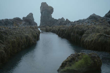 Western Iceland nature landscape. Djupalonssandur beach in Snaefellsnes peninsulaの写真素材