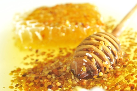 honey and pollenの写真素材