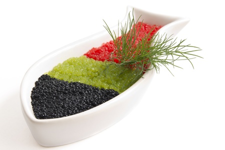 caviar in a bowl-shaped overの写真素材