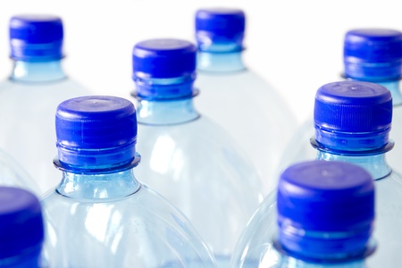 plastic bottles backgroundの写真素材