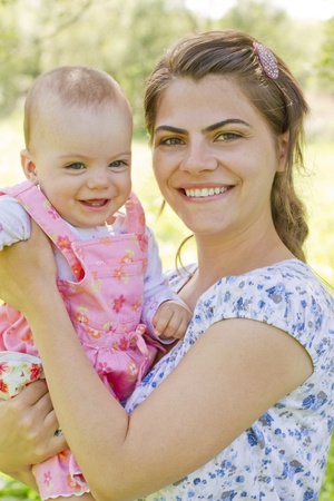 Happy mother with childの写真素材
