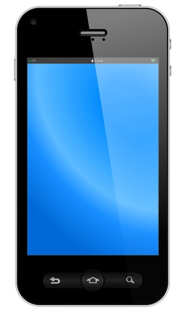 Modern new Smartphone isolated on white backgroundのイラスト素材