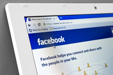 Galati, Romania - Jan 31: Facebook is offering users a moment of glory on a Times Square billboard -- all you have to do is tell them what you care about in the 2012 election.  Homepage of Facebook.com, the biggest social network website on January 31, 20のeditorial素材