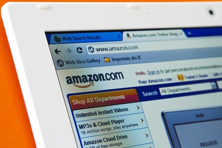 Galati, Romania- January 25, 2012 :  Amazon has been paying fees that are based on the number of subscribers.  Amazon Prime has 7 million to 8 million subscribers, analysts estimate  on January 25, 2012 in Galati, Romania.   のeditorial素材