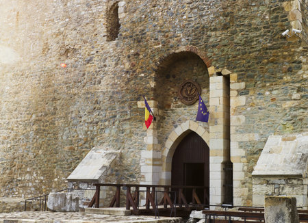 Ruins of the old castle in Eastern Europe- Romaniaのeditorial素材