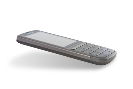 Galati, Romania - February 20, 2012: Studio shot of a Nokia C3-01 Touch and Type. Classic Mobile Phone+TFT resistive touchscreen on a plain backgroundのeditorial素材