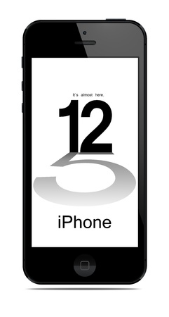 Galati, Romania- September 12, 2012: New Apple iPhone 5 was released for sale by Apple Inc on September 12, 2012. のeditorial素材