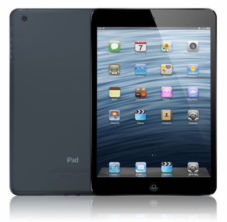 Galati, Romania - October 23, 2012 - Apple  today introduced iPad  mini, a completely new iPad design that is 23 percent thinner and 53 percent lighter than the third generation iPad. のeditorial素材