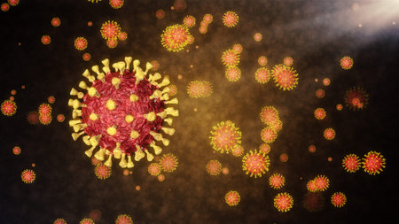 Coronavirus COVID-2019 novel coronavirus concept resposible for asian flu outbreak and coronaviruses...