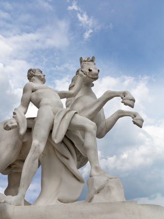 Man with horse monument, Belvedere Viennaのeditorial素材