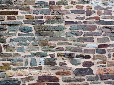 Wall of Natural Coloured Stonesの写真素材