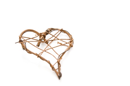 cane heart on a white backgroundの写真素材