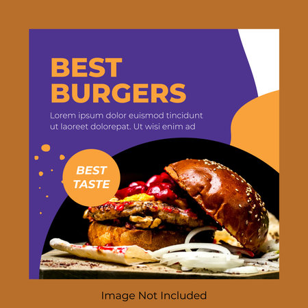 Social Media Post Template: Burgers menu poster designのイラスト素材