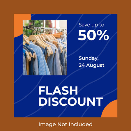 Sale poster design with clothes on hangers.のイラスト素材