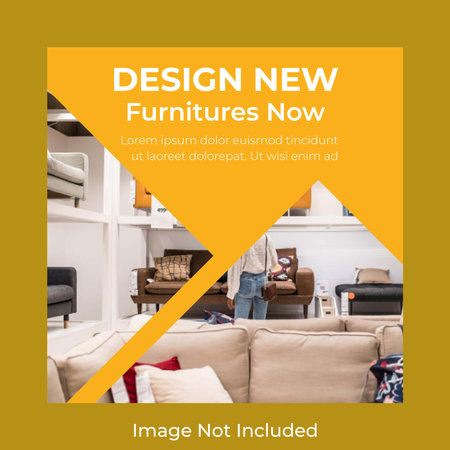 Design new furniture on a yellow background. Furniture in a modern apartment.のイラスト素材