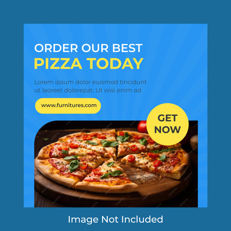 Pizza menu banner with place for your text. Vector illustration.のイラスト素材