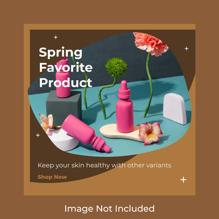 Social Media Post Template: Spring Favorite Productsのイラスト素材