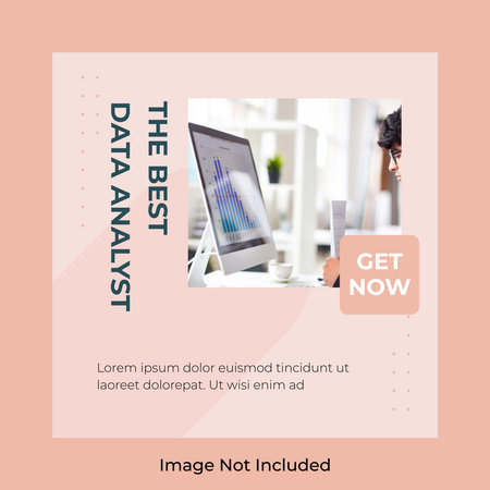 Social Media Post Template: The Best Data Analystのイラスト素材