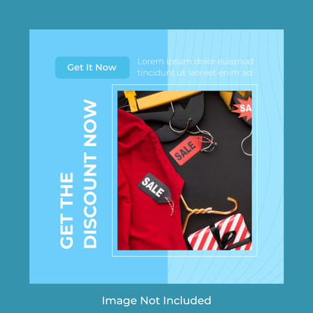 Social Media Post Template: Get The Discount Nowのイラスト素材
