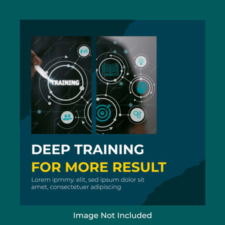 Social Media Post Template: Deep Training For More Resultのイラスト素材