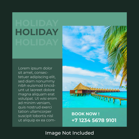 Social Media Post Template: Holidayのイラスト素材