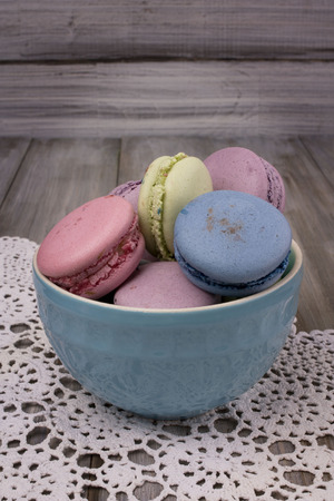 DelicaDelicate colored macaroon. Gorgeous dessert.te colored macaroon. Gorgeous dessert.の写真素材