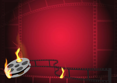 hot film backgroundのイラスト素材