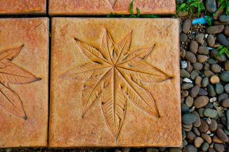 Tile walk way の写真素材