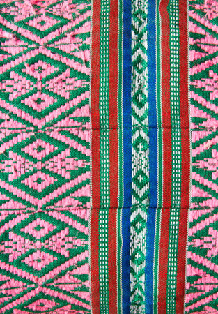 Vintage traditional Thai handmade fabric texture background 