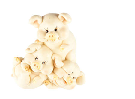 3 doll pigの写真素材