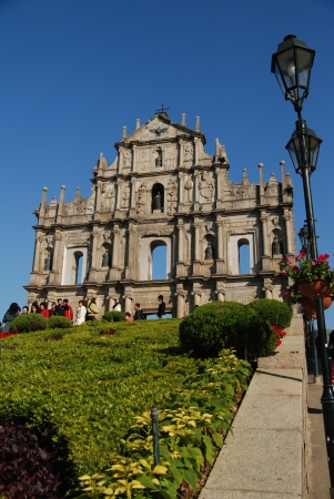 The Famous St  Paul s ruin in Macauのeditorial素材