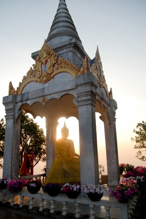 The back of buddha statueの写真素材