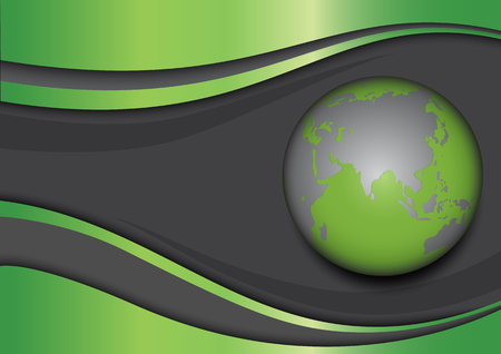 Green nature abstract background.With green eco earth.Vector illustration.のイラスト素材