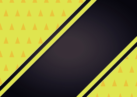 A Triangle geometric shape pattern abstract background on yellow and dark background with paper cut style.Vector illustration.のイラスト素材