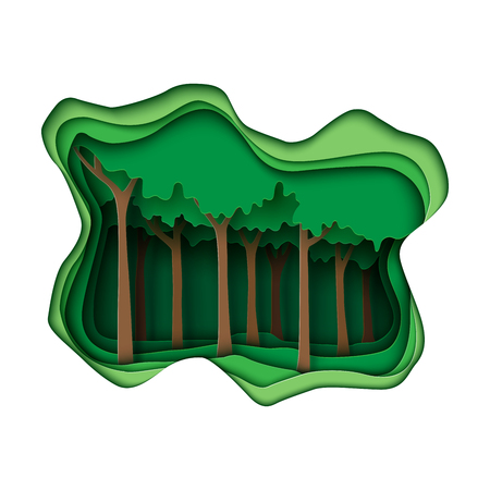 Green abstract forest creative idea concept.のイラスト素材