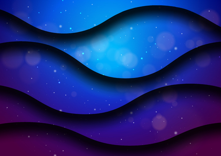 Abstract space of stars and beautiful night sky background.Vector illustration.のイラスト素材