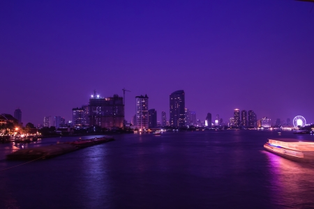 twilight of Chao Pra Yaの写真素材