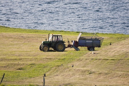 Tractor seasideの写真素材
