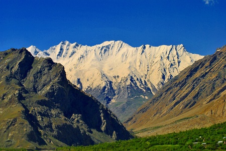 beautiful laddhak mountains in indiaの写真素材